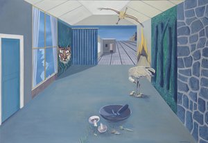 Vid akvedukten (bläck på papper) av John Martin
